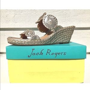 NEW JACK RODGERS WEDGE SANDAL IN PRETTY PLATINUM